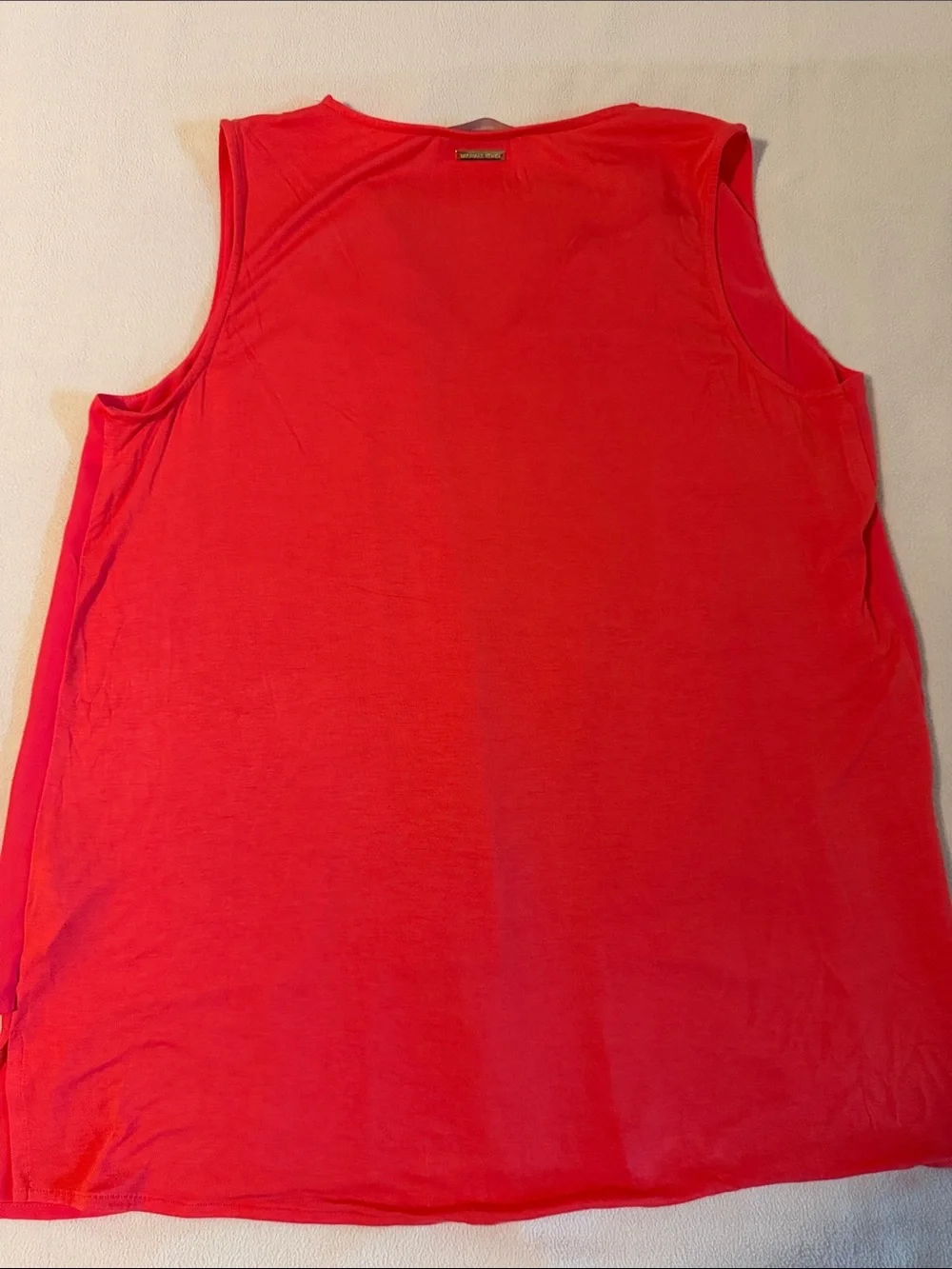 MICHAEL Michael Kors Bright Red Sleeveless V-Neck Layered Camisole